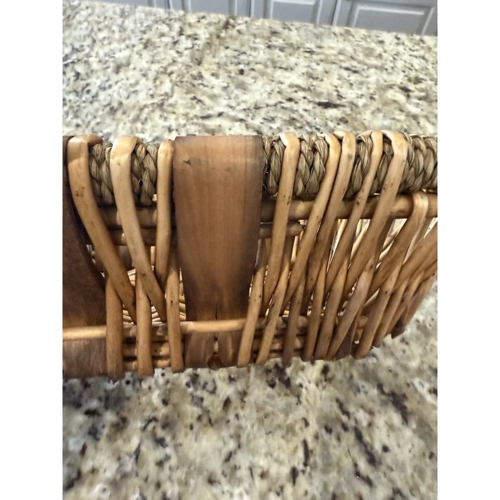 Bamboo Woven Rattan Trays Wicker‎ Tiki Bar Rails 17